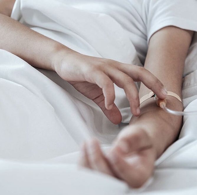 Patient préparé pour l'opération